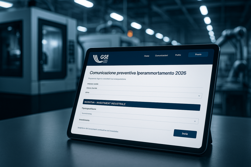 Iperammortamento 2026: dal 12 giugno via alla prenotazione fondi sul GSE
